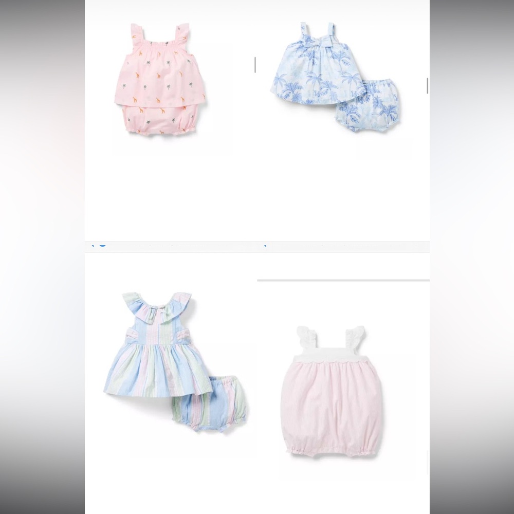 🩷4 EUC Janie and Jack🩷 12-18m Precious Baby Girl Rompers. Pristine! 2 Bonus inc!